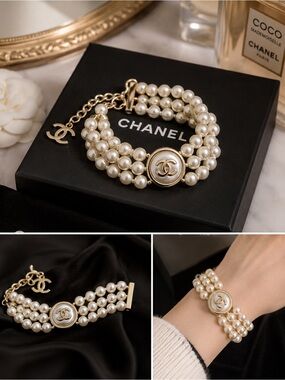 ✨ New Triple-Row Faux Pearl Bracelet ✨